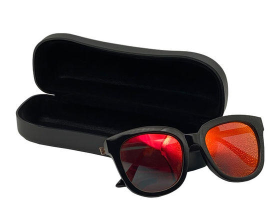 Custom Printing Plastic Black Clamshell Glasses Case