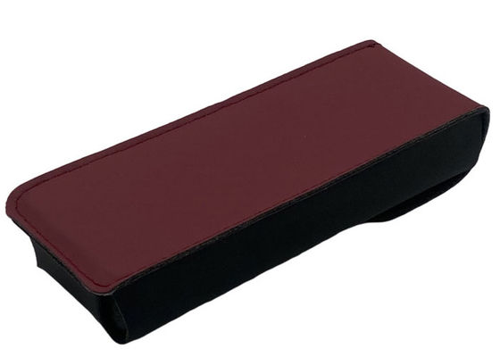Black Red Leather Eyewear Case For Spectacles And Sunglasses