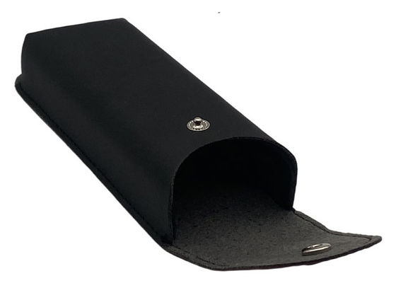 Black Red Leather Eyewear Case For Spectacles And Sunglasses