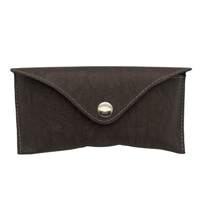 Extra Large Brown Logo Inside Luxury Odm Glasses Case Soft Leather