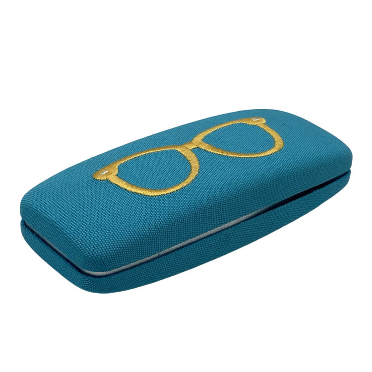 Unisex Hard Shell Eyeglasses Protective Case Linen Fabrics Large Sunglasses Case